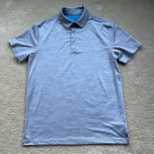 Birdie Bound Men’s Heathered Gray Golf Polo Shirt - Size S - EUC - Stretch
